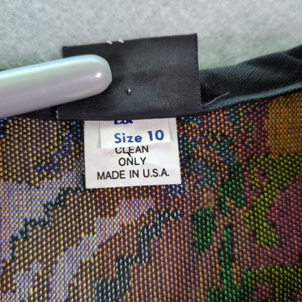 SOKO Womens Sz 10 Tapestry Jacket Long Sleeve Artisan USA Made Floral Open Front - Picture 3 of 6